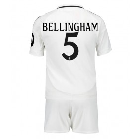 Fotbalové Dres Real Madrid Jude Bellingham #5 Dětské Domácí 2024-25 Krátký Rukáv (+ trenýrky)